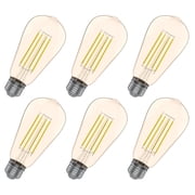 Viribright® ST19 LED Filament Bulb, Dimmable, Amber, Warm White 2200K, 6-Pack