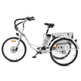 thumbnail image 1 of Viribus 24" Electric Tricycle for Adults 350W Cruiser Tricycle w Basket 36V 10Ah Cream, 1 of 10