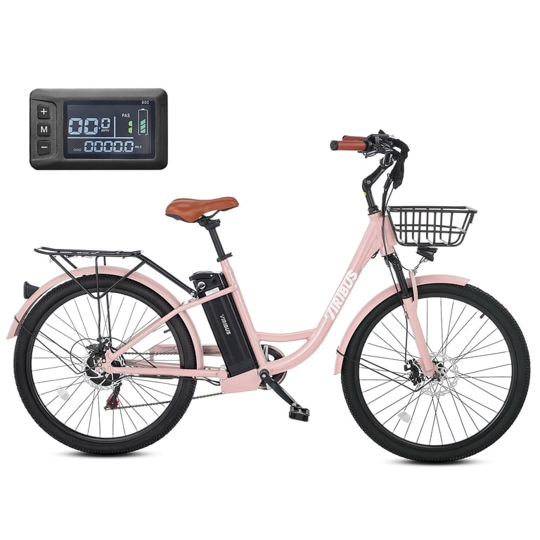 pink electric bicycle X-Treme Malibu Elite 24 Volt Best Beach Cruiser Bike 2020 Let the electric motor give you that extra boost Bluejay Premiere Lite - Blush