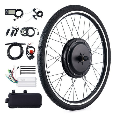 Bestco 48V 1000W Electric Bike Kit 26" Hub Motor Wheel E-Bike Conversion Kit with LCD Control Front