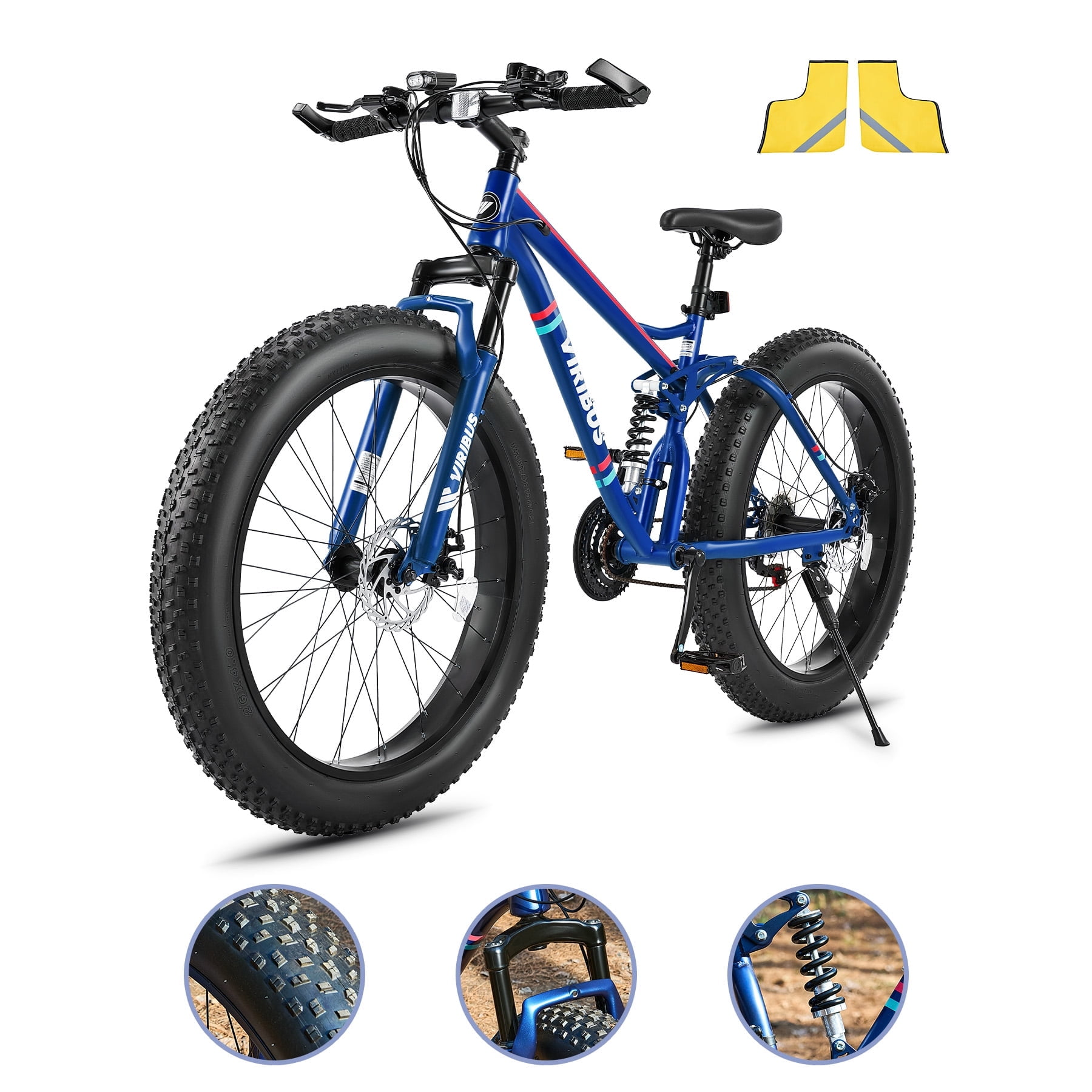 Viribus Full Suspension Mountain Bike 21 Speed 26