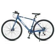 Viribus Road Bike Outdoor Hybrid Bike with 700c Tires Urban City Bike for Adults Blue
