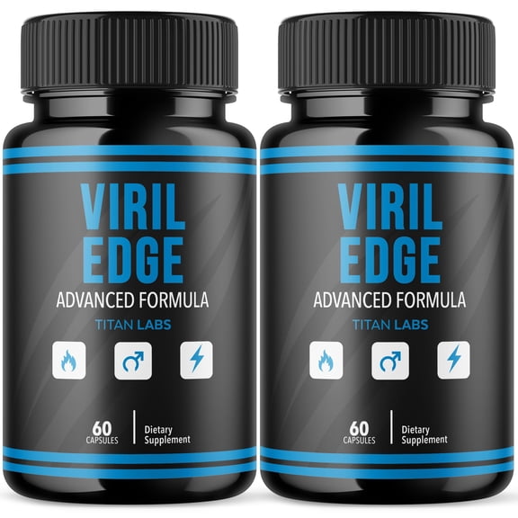 Viril Edge Advanced Formula Natural Supplement Pills for Max Strength VirilEdge 120 Capsules