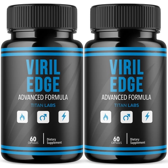 Viril Edge Advanced Formula Natural Supplement Pills for Max Strength VirilEdge 120 Capsules