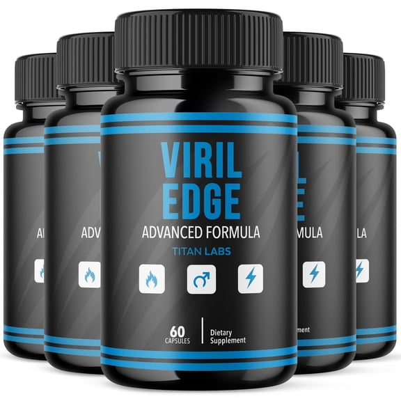 Viril Edge Advanced Formula Natural Supplement Pills for Max Strength VirilEdge 300 Capsules