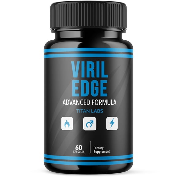 Viril Edge Advanced Formula Natural Supplement Pills for Max Strength VirilEdge 60 Capsules