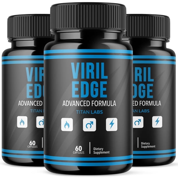 VirilEdge Advanced Formula Natural Supplement Pills for Max Strength 180 Capsules