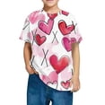 thumbnail image 1 of Virmaxy (3-10 Years) Boys Girls Cute Printed T-shirt Toddler Casual Short Sleeve Round Neck Cotton Top Summer Loose Casual Trend Pullover Shirt Multicolor-1 110, 1 of 4