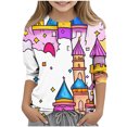 thumbnail image 1 of Virmaxy 3-13y Printed Shirts For Kids Summer Loose Cartoon Printed Crewneck T Shirts Short Sleeve Lightweight Blouses Pink-2 120, 1 of 5