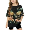 thumbnail image 1 of Virmaxy (3-14Years) Boys Girls Fashion Cute Printed Shirt Kids Baby Casual Short Sleeve Cotton Tops Summer Loose Casual Trendy Pullover Shirt Multicolor-6 9 Years, 1 of 9