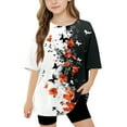 thumbnail image 1 of Virmaxy (3-14Years) Boys Girls Fashion Cute Printed Shirt Kids Baby Casual Short Sleeve Cotton Tops Summer Loose Casual Trendy Pullover Shirt Multicolor-4 5 Years, 1 of 9