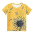 thumbnail image 1 of Virmaxy (3-14y) Toddler Kids Bee Printed Tops Boys Girls Casual Round Neck Short Sleeve Tops Summer Loose Pullover Crewneck T Shirts Yellow-15 3 Years, 1 of 3