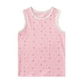 thumbnail image 1 of Virmaxy (3-14y) Toddler Kids Summer Solid Basic Tank Tops Children'S Round Neck Cotton Vest Casual Pajamas Cross-Bar Bottoming Underwear Vest Pink 4 Years, 1 of 3