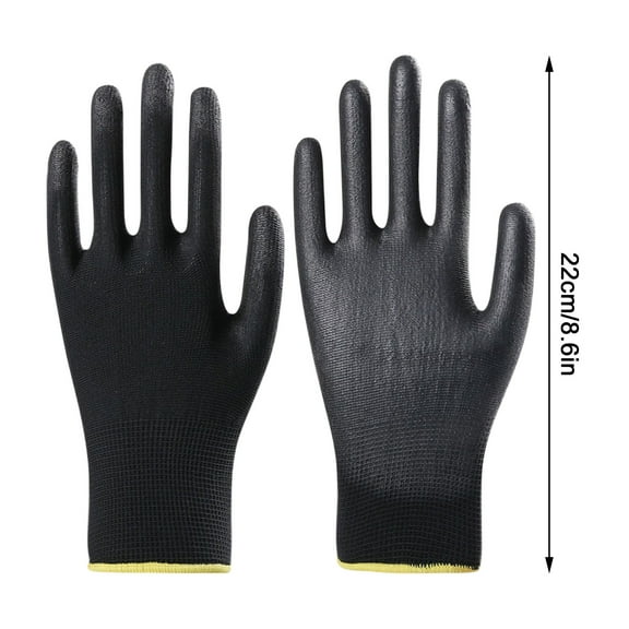 Virmaxy 3 Pairs Of Horticultural Gloves, Nylon Palm Coating, Dip Coating, Anti-Skid, Garden Electronic Working Gloves