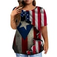 thumbnail image 1 of Virmaxy 4th of July Tunic Tops for Women to wear with Leggings Patriotic Veteran Shirt Plus Size Tops for Independence Day Casual Loose Summer Short Sleeve Blouse Multicolor-A 3XL, 1 of 6