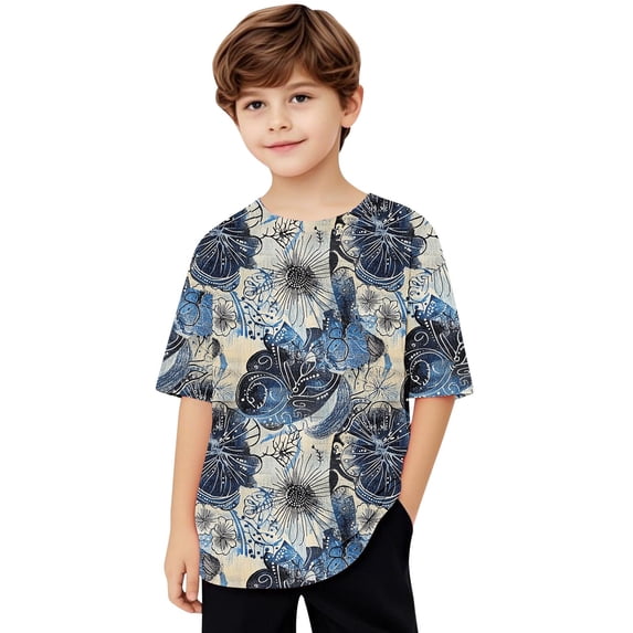 Virmaxy (5-15 Years) Boys Girls Fashion Casual Shirt Teenagers Solid Color Short Sleeve Round Neck Top Summer Loose Casual Trendy Pullover Shirt Multicolor-28 10 Years