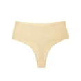 thumbnail image 1 of Virmaxy Alluring See Through Seamless Thongs for Women Alluring Comfortable And Traceless High Waist Hip Wrap Triangular Underwear Beige XL, 1 of 2