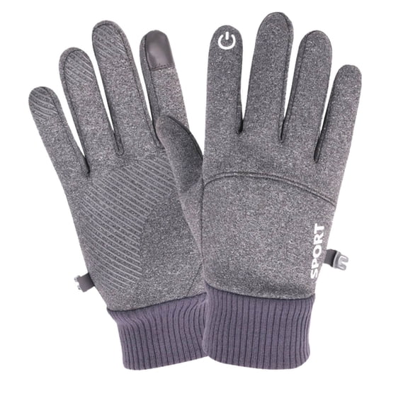 Virmaxy Autumn and Winter Gloves Men's Riding Driving Warm Padded Thickened Outdoor Touch Screen Waterproof Windproof Cold Gloves