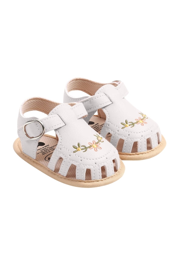 Babys First Walkers (3-11m) Baby Spring and Fall Soft Soled Baby Shoes Sandals Baby Pre-Step Shoes Baby Shoes Childrens Shoes Baby Walking Shoes White