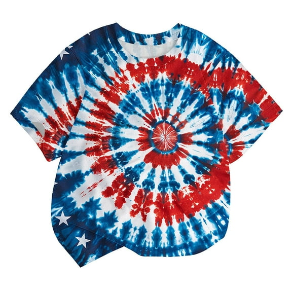 Virmaxy Boys Girls Cute Printed Shirt Children's Casual Short Sleeve Round Neck Top Summer Loose Casual Trendy Pullover Shirt Multicolor-4 11 Years