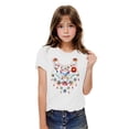 thumbnail image 1 of Virmaxy Boys Girls Fashion Printed Shirts Kids Baby Short Sleeve Cotton Tops Summer Loose Trend Pullover Shirt White 9 Years, 1 of 4