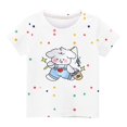thumbnail image 1 of Virmaxy Boys Stylish Casual Shirt Children's Cartoon Printed Round Neck Short Sleeve Tops Summer Loose Casual Trendy Pullover Shirt White-8 7 Years, 1 of 3