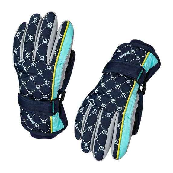 Virmaxy Children 5-9 Years Old Winter Outdoor Ski Gloves Winter Gloves for Age 5-9 Years Old Kids Boys Girls Snow Windproof Mittens Outdoor Sports Skiing