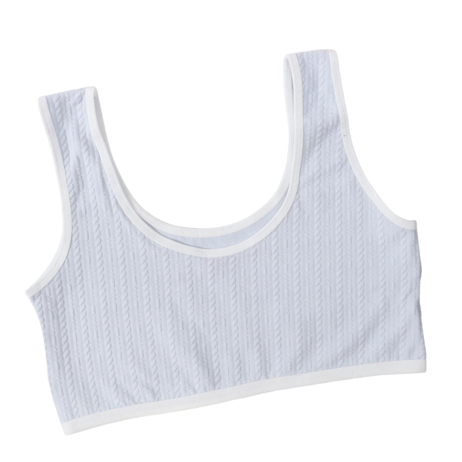 Virmaxy Cotton Pull On Training Bra Solid Color Round Neck Soft Teen ...