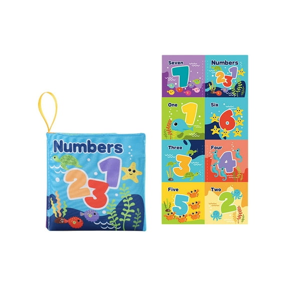 Virmaxy Crinkle Sound Safe Chew Cloth Book Textured Tear Resistant Baby Interactive Learning Activity Book for Early Sensory Development
