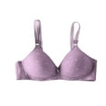 thumbnail image 1 of Virmaxy Full Coverage Bras For Women Bra Large And Thin Without Steel Ring With Side Folding And Fading Full Cup Bra Oversized Alluring Wireless Everyday Bras Purple M, 1 of 3