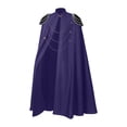 thumbnail image 1 of Virmaxy Halloween Costume Men's Costume Cloak High Stand Collar Gothic Style Cape with Gold Chains for Halloween Cosplay Party Dress Up Purple, 1 of 7