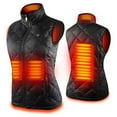 thumbnail image 1 of Virmaxy Heated Vest For Women Solid Color 5 Areas Intelligent Heating Vest Zip Up USB Charging Heating Vest Winter Sleeveless Stand-up Collar Fashion Vest Black L, 1 of 4
