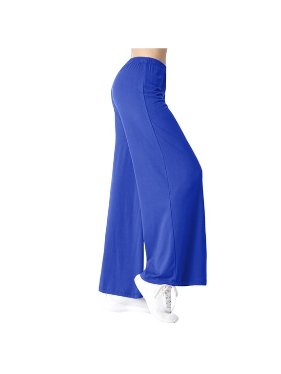 Jogger Yoga Pant for Women Breathable Sweat Absorbent Wide Leg Modal Fitness Pants Yoga Gym Pants Loose High Waisted Cozy Lounge Pants Workout Out Straight Leg Joggers Blue-A S