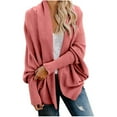thumbnail image 1 of Virmaxy Knit Cardigan Women's Kimono Cable Knitted Slouchy Oversized Wrap Cardigan Sweater Crochet Cardigans For Women Watermelon Red XS, 1 of 9