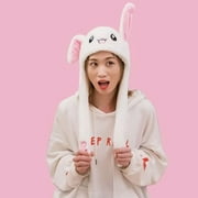 Virmaxy Luminous Bunny Hat with Ears Cute Plush Toy Warm Hat Rabbit Hat with Moving Ears Rabbit Hat with Moving Ears Funny Plush Rabbit for Boys and Girls