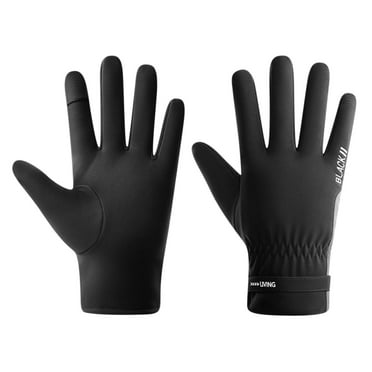 Virmaxy Men Women Winter Sport Reflective Cycling Riding Mitten Men's Plus Plush Thick Touchscreen Warm Glove