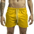 thumbnail image 1 of Virmaxy Men's Athletic Gym Shorts with Pockets Solid Quick Dry Activewear Workout Running Shorts for Outdoor Gym Weekend Adventures Yellow-4 XXXL, 1 of 5