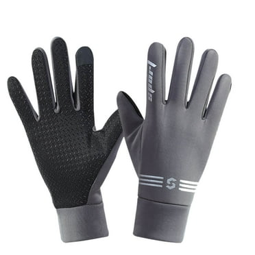 Virmaxy Men's Gloves Fall and Winter Padded Touch Screen Waterproof Windproof Warm Sports Gloves Full Finger Gloves