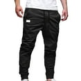 thumbnail image 1 of Virmaxy Men's Hiking Tactical Pants Taper Cargo Pants Long Casual Sport Pants Trousers Running Joggers Sweatpants Jogger Sweatpants Drawstring Outdoor Trousers with Pockets Black-A S, 1 of 6