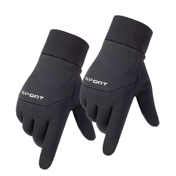 Virmaxy Men's Outdoor Sports Equipment Cycling Gloves and Winter Warm Plus Velvet Slip Screen Driving and Fishing Gloves