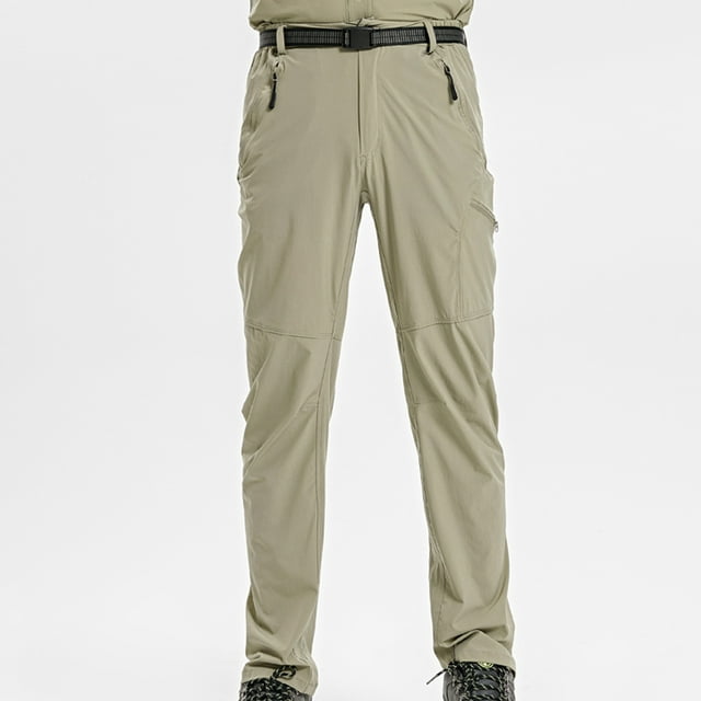 Virmaxy Men's Pants Multi-Pocket Zip Button Solid Colour Cotton Cargo ...