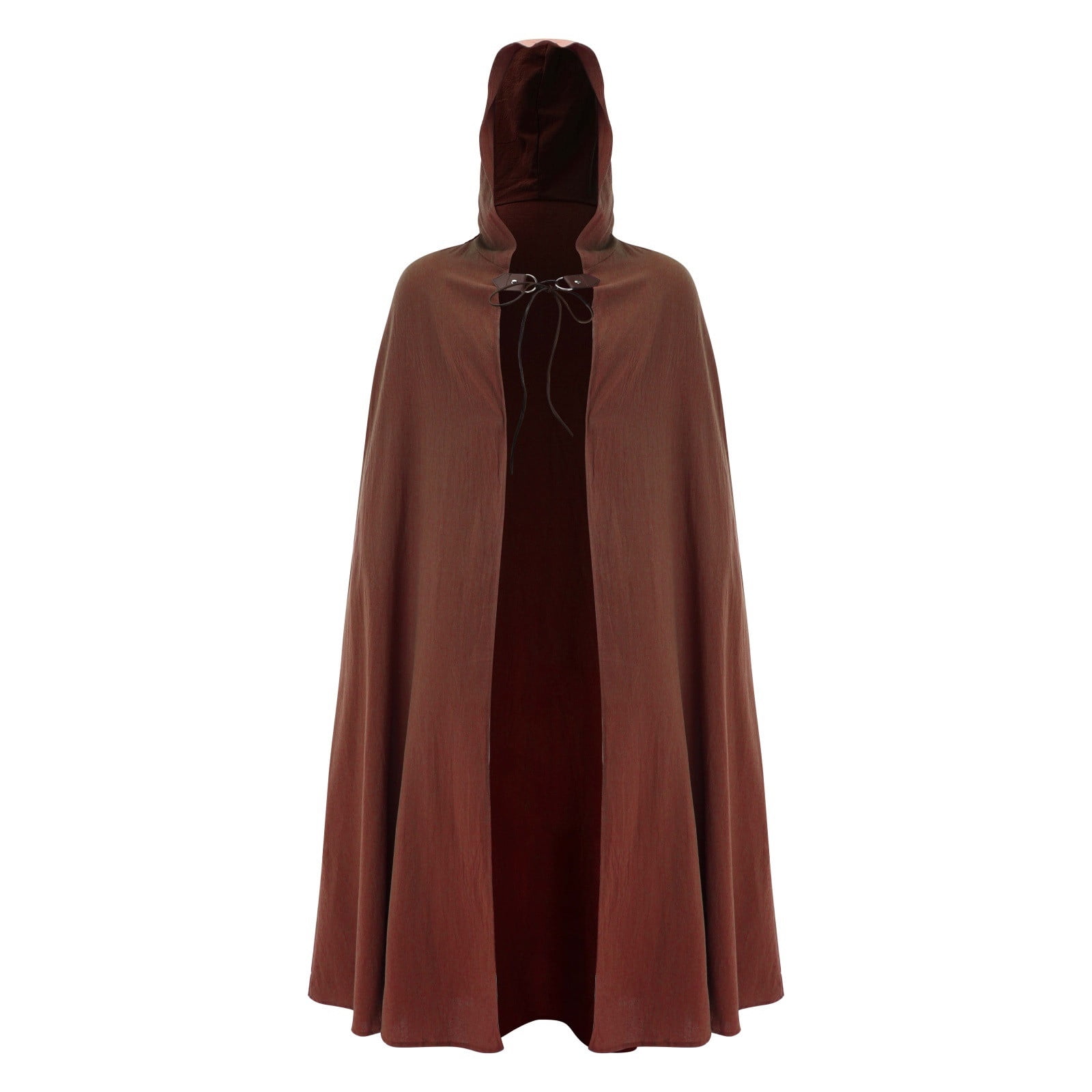 Virmaxy Mens 2024 Halloween Costumes Medieval Hooded Long Tops Same