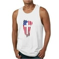 thumbnail image 1 of Virmaxy Mens American Flag Tank Tops Crew Sleeveless 4th of July Shirts Print Tank Top Casual Sports Sleeveless Round Neck T-shirt Tank Top White-J 2XL, 1 of 3