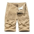 thumbnail image 1 of Virmaxy Mens Cargo Shorts Athletic Leisure Multi-Pockets Relaxed Summer Beach Shorts Pants Solid Color Fashion Drawstring Work Pants Khaki 3XL, 1 of 2