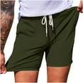thumbnail image 1 of Virmaxy Mens Classic-Fit Jogger Shorts Lightweight Quick Dry Hiking Shorts Casual Drawstring Stretch Waist Summer Quick Dry Beach Athletic Gym Shorts With Pocket Olive Green M, 1 of 9