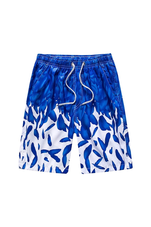 Mens Sports Gym Basketball Shorts Beach Shorts Drawstring Pocket Quick Dry Printed Shorts Holiday Style Printing Special Print Beach Quick Drying Casual Shorts. Blue-B S