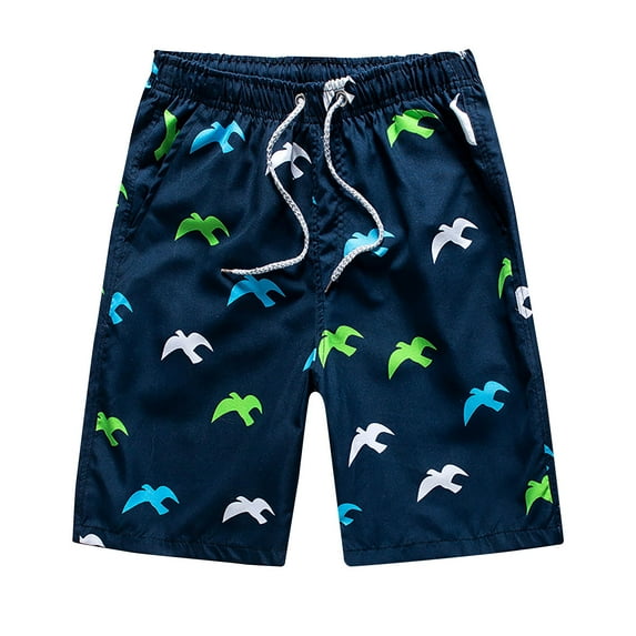 Virmaxy Mens Sports Gym Basketball Shorts Beach Shorts Drawstring Pocket Quick Dry Printed Shorts Holiday Style Printing Special Print Beach Quick Drying Casual Shorts. Dark Blue-A S