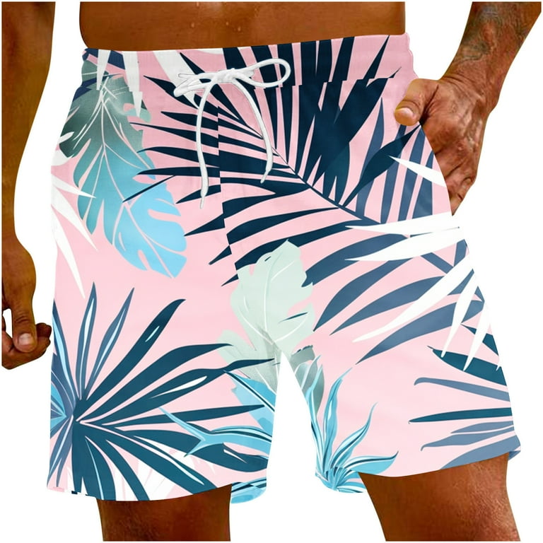 Virmaxy Mens Sports Gym Basketball Shorts Hawaiian Print Shorts Drawstring Pocket Beach Shorts Special Print Beach Casual Trouser Shorts Pants Multicolor W M Walmart