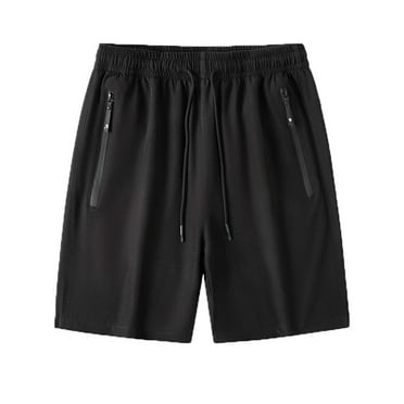 Virmaxy Mens Sports Gym Basketball Shorts Spring/Summer Multi-Pocket Sweatpants Sweatpants Loose Mid Shorts Black XL