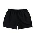 thumbnail image 1 of Virmaxy Mens Sports Gym Basketball Shorts Surf Solid Color Elastic Drawstring Beach Shorts Casual Surfing Solid Color Drawstring Elastic Quick-dry Beach Shorts Black L, 1 of 2